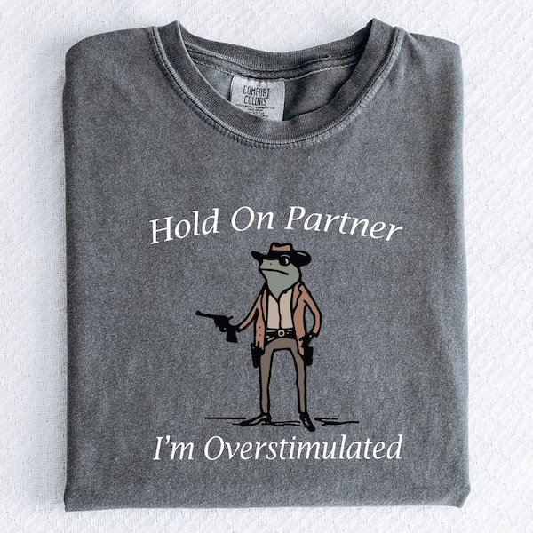 Comfort Colors Cowboy Frog Shirt: Funny Meme Tee