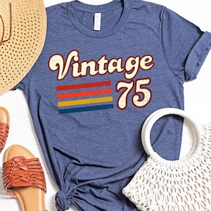 Vintage 1975 Retro Tee: 50th Birthday Gift