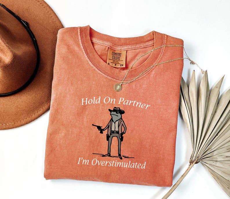 Comfort Colors Cowboy Frog Shirt: Funny Meme Tee image 3