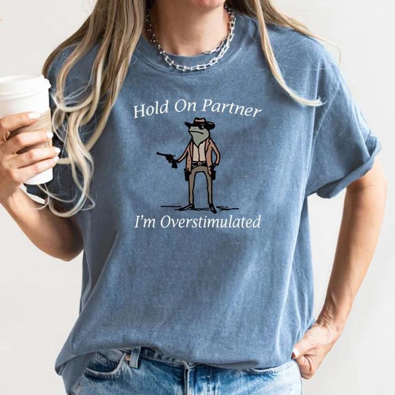 Comfort Colors Cowboy Frog Shirt: Funny Meme Tee image 6
