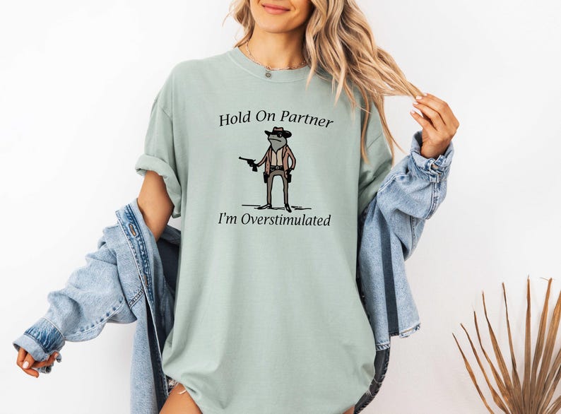 Comfort Colors Cowboy Frog Shirt: Funny Meme Tee image 5