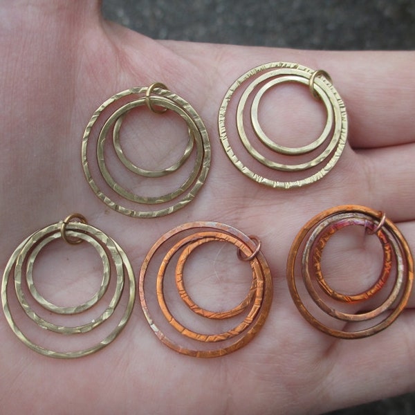 Copper or Brass rings set(one pair) or individual sizes