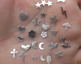 Sterling Silver  Solderable Accents, 24 gauge - You choose which ones
