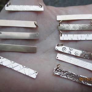 Gold Filled Rectangle Stamping Blanks(one,two,three,four,six,eight or ten rectangles)