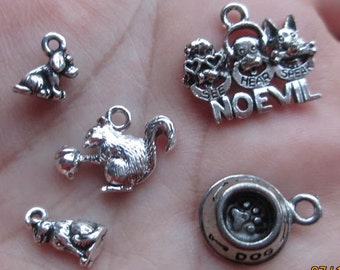Pewter Dog,Cat,Dog Bowl,Cat Bowl,Squirrel,DogTrio(one pair)you choose which two