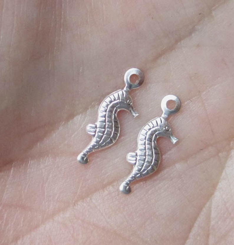 Sterling Silver or Gold Filled Seahorse,Starfish Charms or GF Starfish Stamping-You choose which one image 5