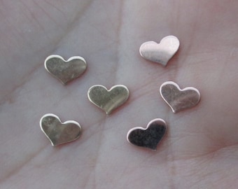 Gold Filled or Rose Gold Filled Heart Stampings(5mm x 7mm)