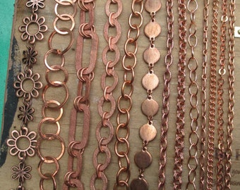 Longueur de chaîne de bracelet en cuivre - Vous choisissez laquelle