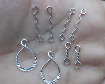 Sterling Silver Infinity Links, Zig Zag Links, or Twsited Links