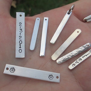 Sterling Silver rectangleTags- you choose which one