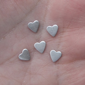 Tiny Sterling Silver Hearts(You choose the quantity)(22 or 24 gauge)