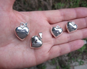 Sterling Silver puff Heart Earwires,Filgree earwires of gold filled heart earwires