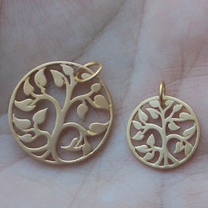 GF Bar, Gold Small or Medium Tree of Life Pendant(one)