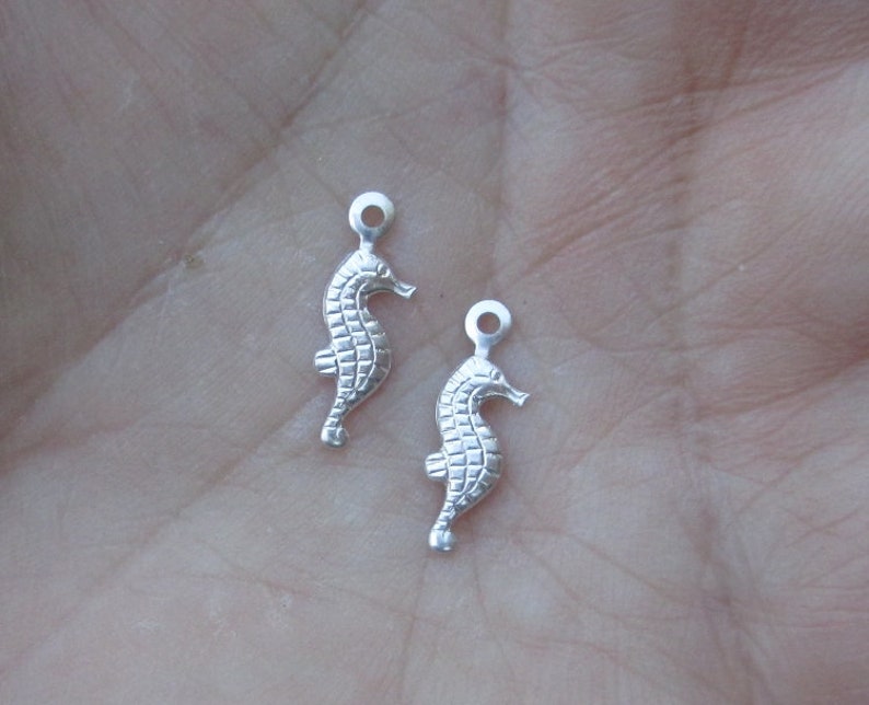 Sterling Silver or Gold Filled Seahorse,Starfish Charms or GF Starfish Stamping-You choose which one image 6