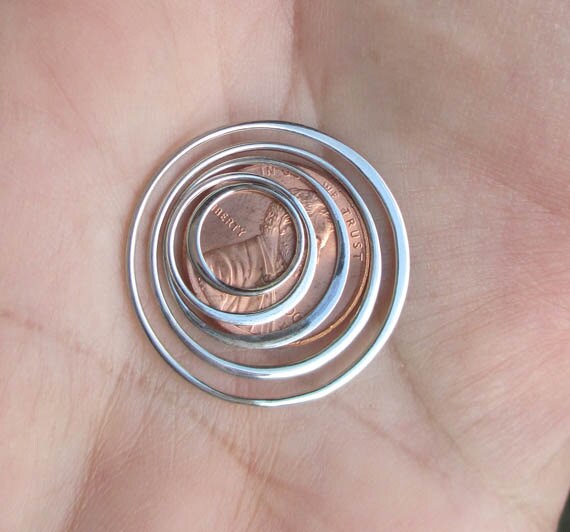 Sterling Silver Circle Link/ Rings - You Choose the Size - Etsy