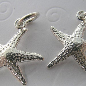 Sterling Silver Starfish Charm(1, 2, or 3 starfish)