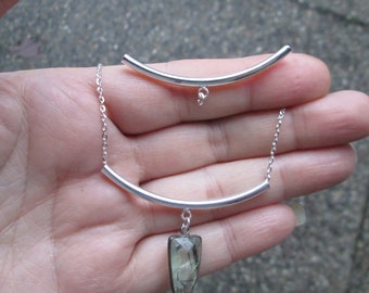 Sterling Silver Large Curved Tube Bail