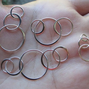 Sterling Silver Links 3 or 5 ring Links(You choose which one and quantity)