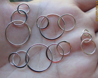Sterling Silver Links 3 or 5 ring Links(You choose which one and quantity)