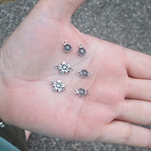 Sterling Silver Flower Links(two flower links)You choose which one