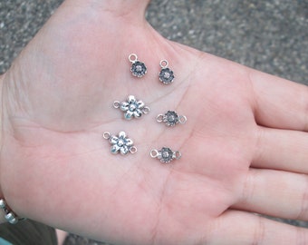 Sterling Silver Flower Links(two flower links)You choose which one