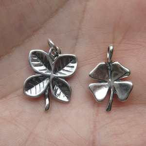 Sterling Silver Four Leaf Clover Charms - You choose which one