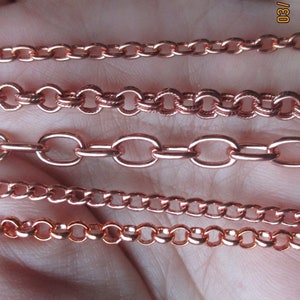 Solid Copper  Hammered Disc or Finished Chain - (18" rolo, or 18",20" curb,double link,larger link, or cable)(1 chain)