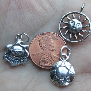 sterling silver sun charmone charmyou choose which one image 5