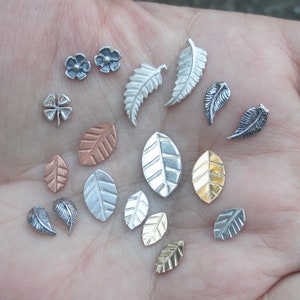 Sterling Silver Solderable Leaves, Flowers, Ferns or Clovers