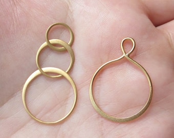 Vermeil Style/Gold Plated Link - 3 rings(one ring/link) or Teardrop Infinity Link