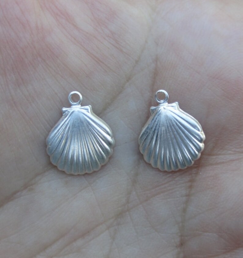 Sterling Silver Shell Charms(you Choose the Quantity)large, Medium or ...