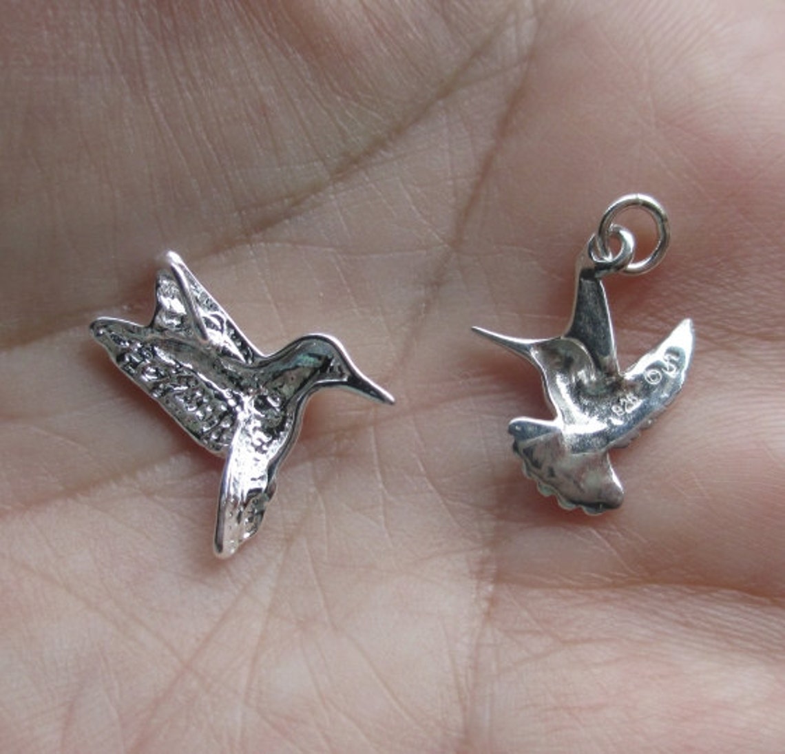 Sterling Silver Hummingbird Charms You Choose the Quantity - Etsy