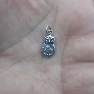 WithLoveSilver 925 Sterling Silver Owl Pendant - Symbol Of Happiness Charm