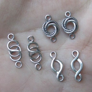 Sterling Silver Links,Twisted,Infinity or Loopy - You choose which ones