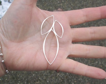 Sterling Silver Marquis Leaf Pendant, clusters or links