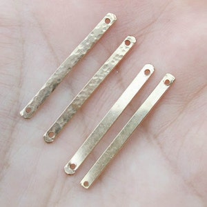Gold Filled Bar Drop connectors(one pair) (two Pair)or (Three pair)(one hole drilled at each end)