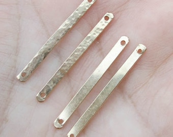 Gold Filled Bar Drop connectors(one pair) (two Pair)or (Three pair)(one hole drilled at each end)