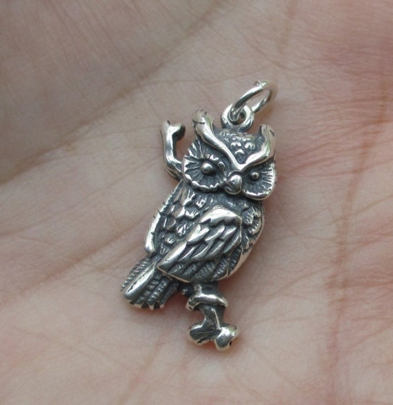 Sterling Silver Owl Charms large or 