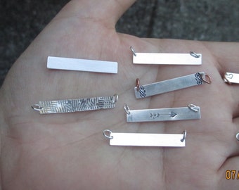 Sterling Silver Rectangle Strips(You choose the quantity)One and One Quarter Inch Length(24 or 22  gauge)