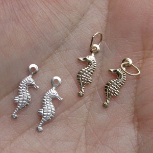 Sterling Silver or Gold Filled Seahorse,Starfish Charms or GF Starfish Stamping-You choose which one image 2