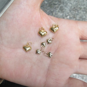 Gold Filled 10mm Puff Heart Charm