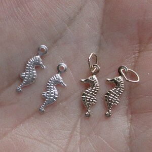 Sterling Silver or Gold Filled Seahorse,Starfish Charms or GF Starfish Stamping-You choose which one image 8