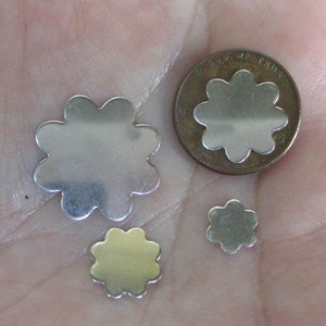 Estampage/disques de fleurs en argent sterling 8 mm, 10 mm, 12 mm et 16 mm Vous choisissez la taille et la quantité image 8