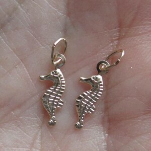 Sterling Silver or Gold Filled Seahorse,Starfish Charms or GF Starfish Stamping-You choose which one image 4