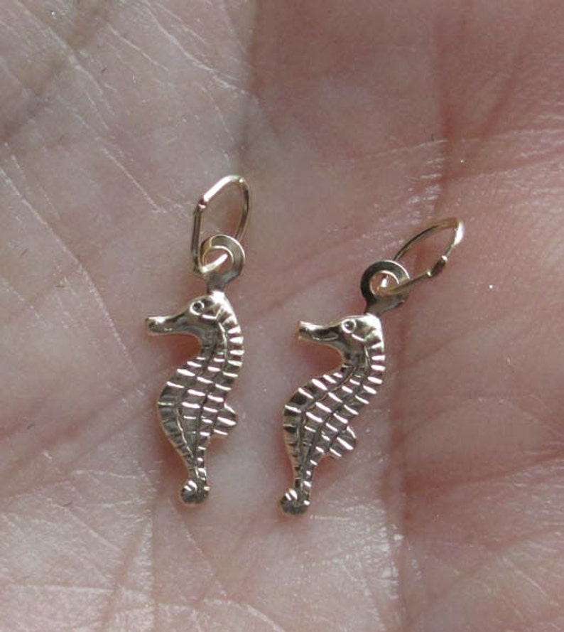 Sterling Silver or Gold Filled Seahorse,Starfish Charms or GF Starfish Stamping-You choose which one image 4