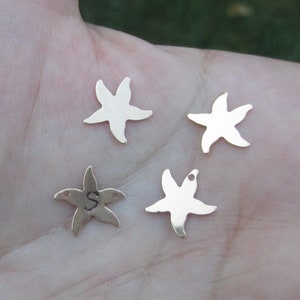 Sterling Silver or Gold Filled Seahorse,Starfish Charms or GF Starfish Stamping-You choose which one image 7