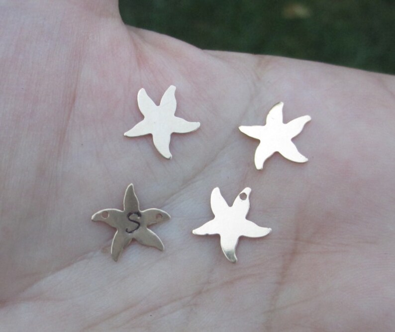 Sterling Silver or Gold Filled Seahorse,Starfish Charms or GF Starfish Stamping-You choose which one image 7