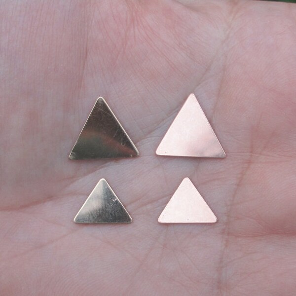 Gold Filled or Rose Gold Filled Triangle - 15mm or 12mm