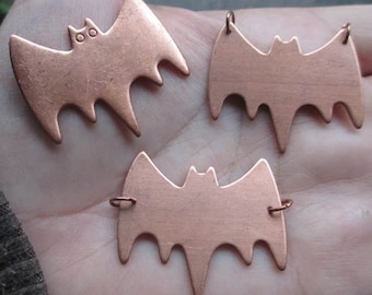 Large Copper Bat Charm/Stamping(One Bat) or Necklace