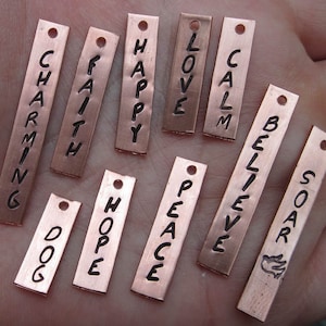 Copper Word Tagsset of 4 image 1